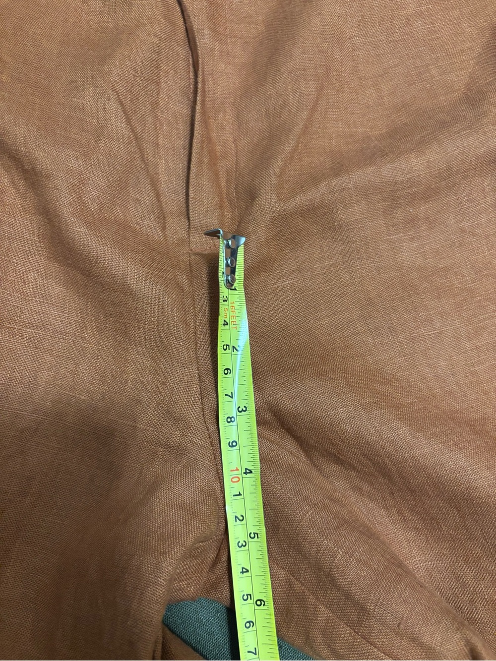 NWT 100% Linen Wide Leg Pants in Rust - Picture 8 of 10